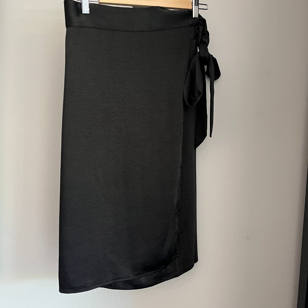Wildfang Empower Satin Wrap Skirt